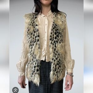 Xhilaration Faux Fur Knit Sweater Vest
